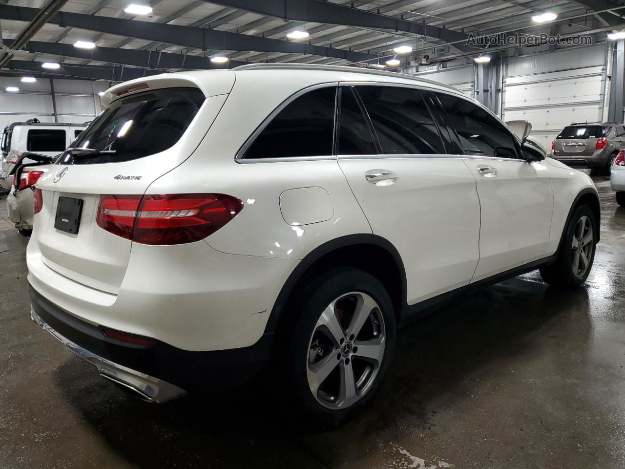 2019 Mercedes-benz Glc 300 4matic White vin: WDC0G4KB6KV193062