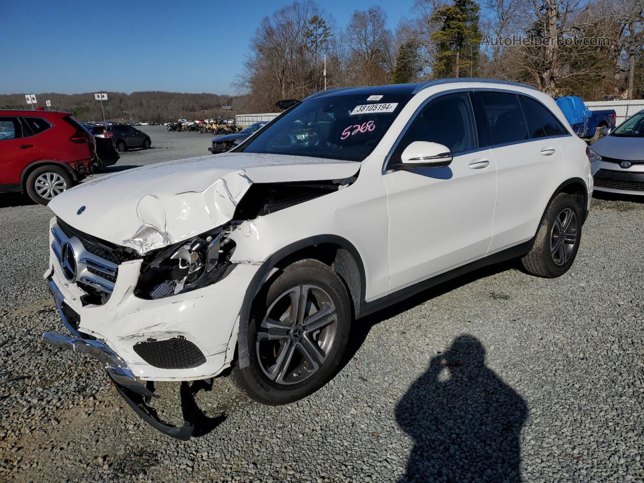 2019 Mercedes-benz Glc 300 4matic Белый vin: WDC0G4KB7KF505268