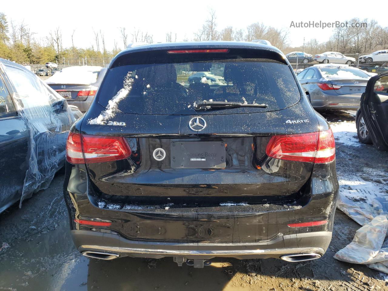 2019 Mercedes-benz Glc 300 4matic Черный vin: WDC0G4KB7KV129466