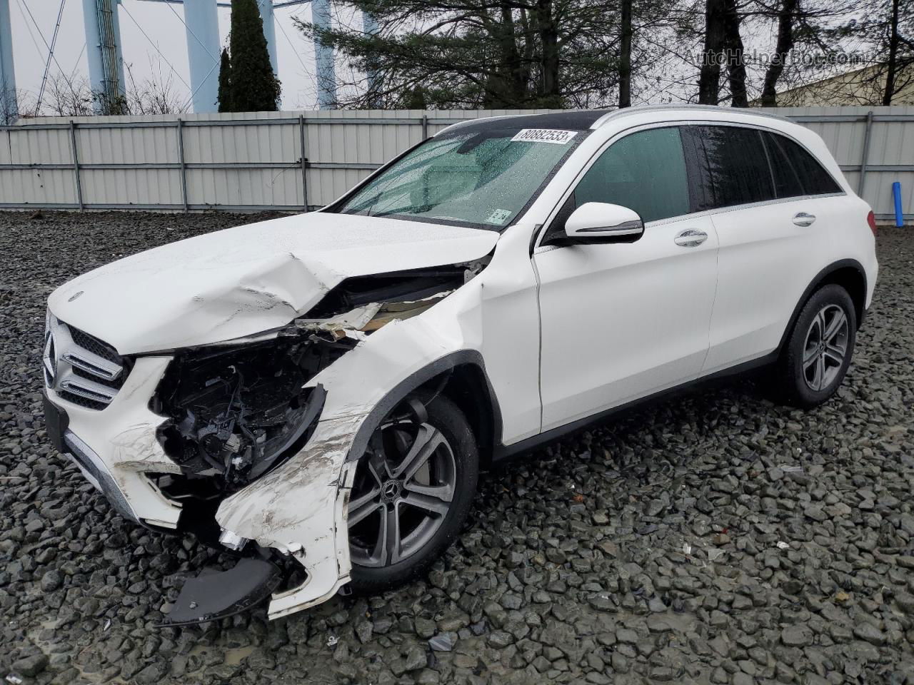 2019 Mercedes-benz Glc 300 4matic White vin: WDC0G4KB7KV156506