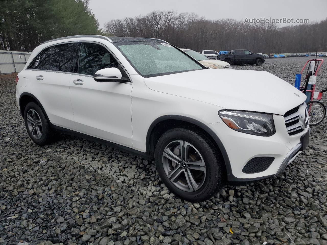 2019 Mercedes-benz Glc 300 4matic White vin: WDC0G4KB7KV156506