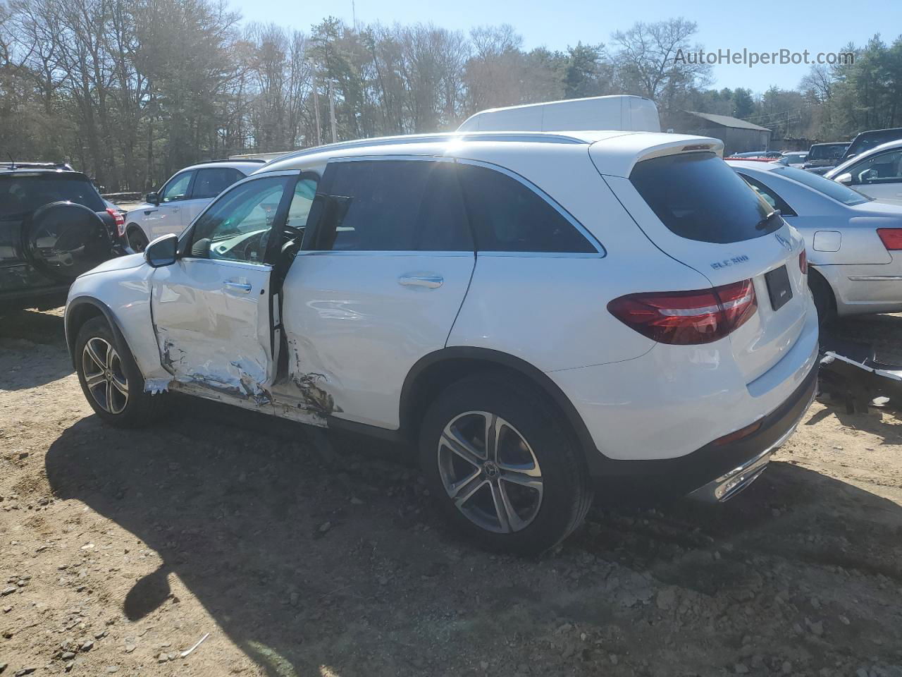 2019 Mercedes-benz Glc 300 4matic White vin: WDC0G4KB8KF663005