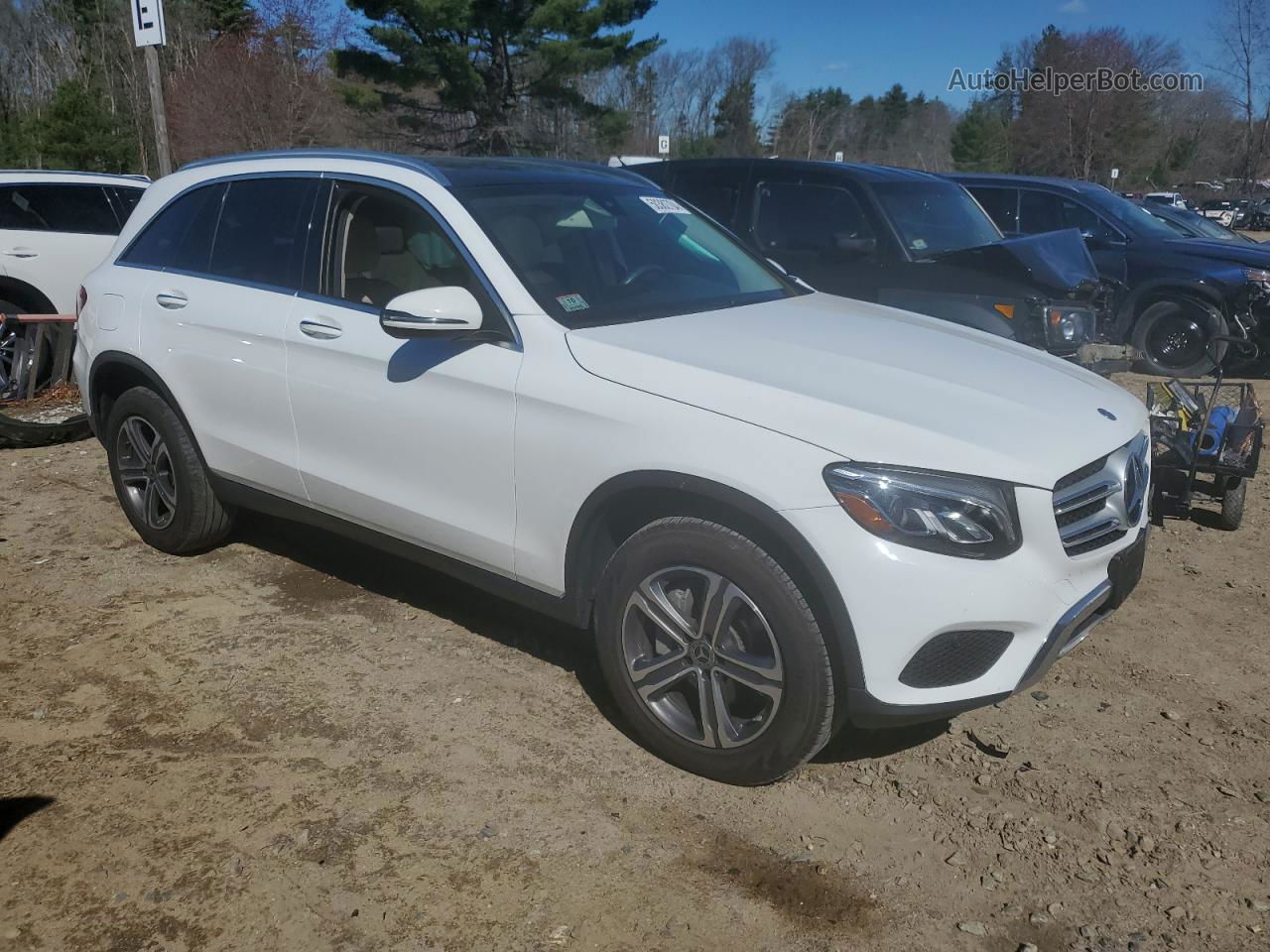 2019 Mercedes-benz Glc 300 4matic White vin: WDC0G4KB8KF663005