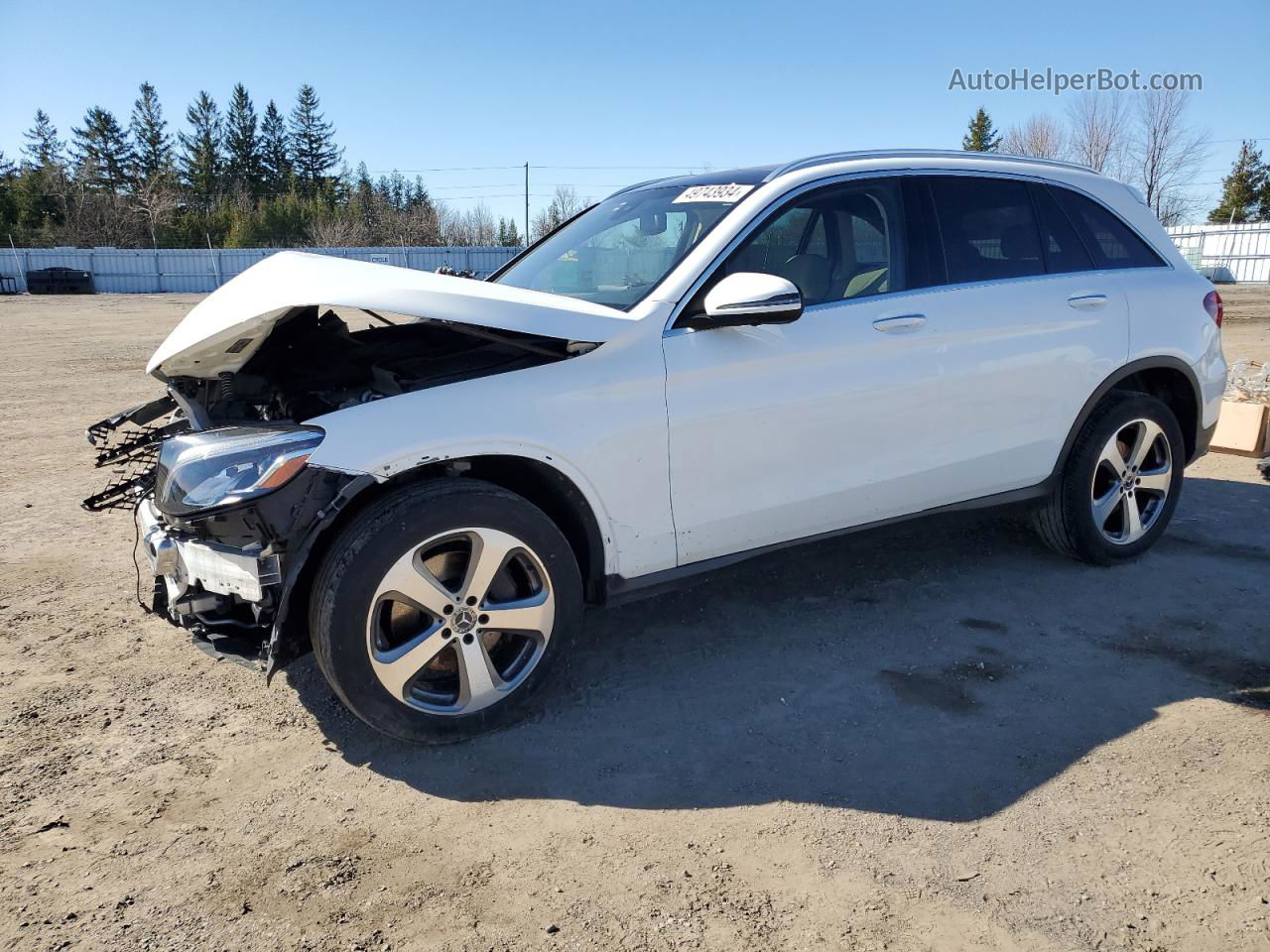 2019 Mercedes-benz Glc 300 4matic White vin: WDC0G4KB8KV177607