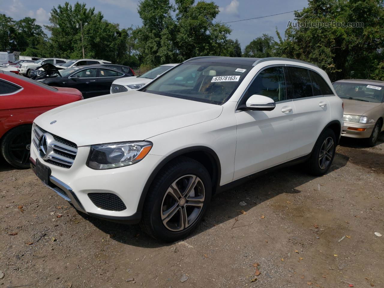 2016 Mercedes-benz Glc 300 4matic White vin: WDC0G4KB9GF094415