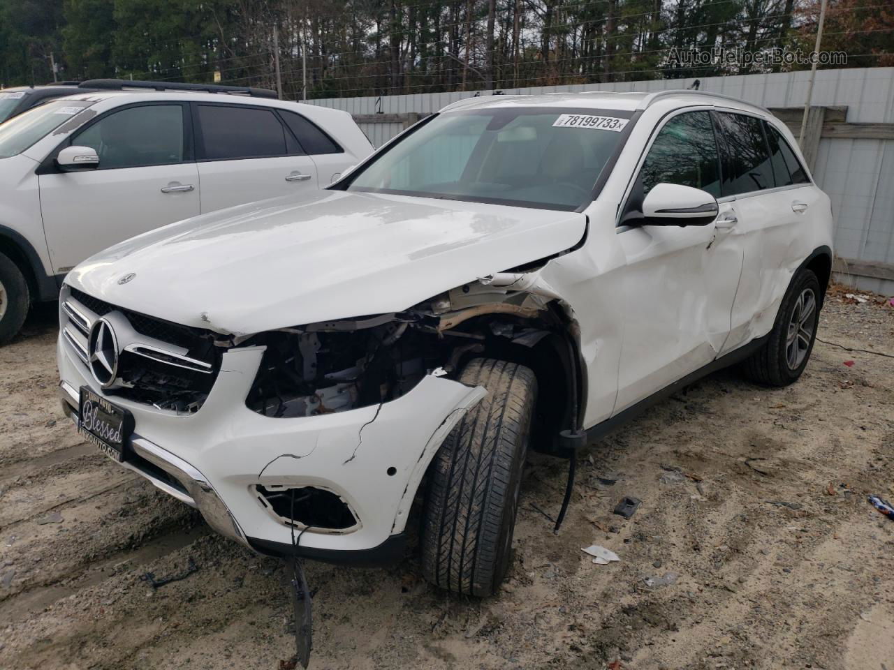 2019 Mercedes-benz Glc 300 4matic White vin: WDC0G4KB9KF618901