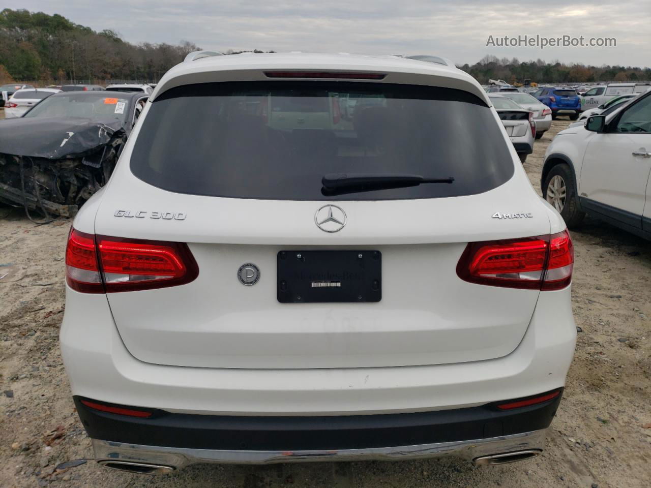 2019 Mercedes-benz Glc 300 4matic White vin: WDC0G4KB9KF618901