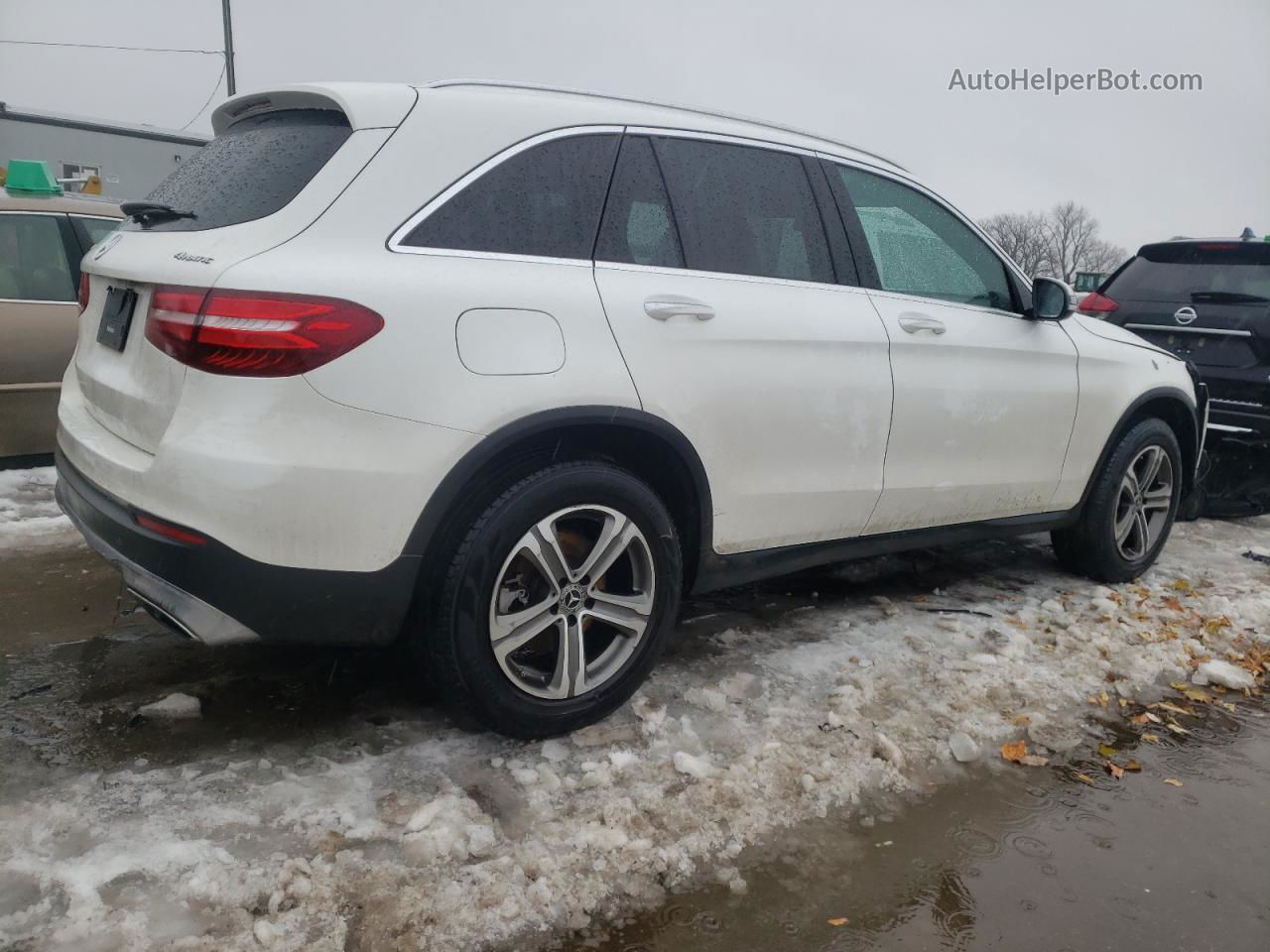 2019 Mercedes-benz Glc 300 4matic White vin: WDC0G4KB9KF632734