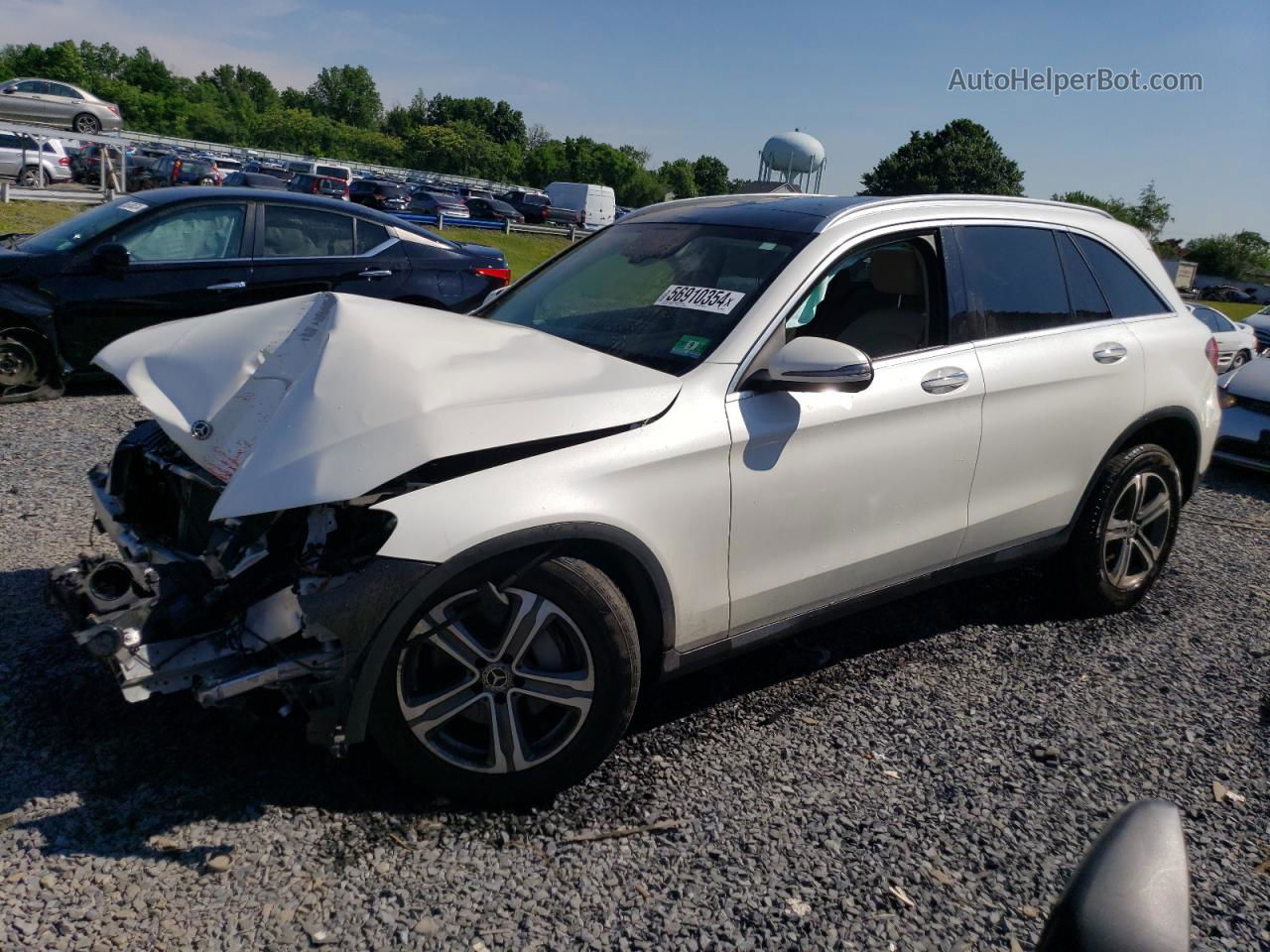 2019 Mercedes-benz Glc 300 4matic White vin: WDC0G4KB9KV124513