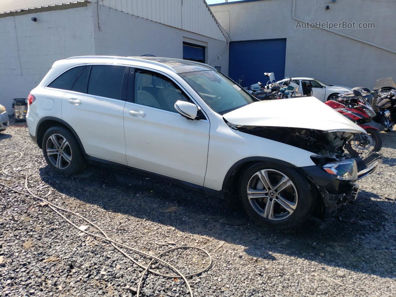 2019 Mercedes-benz Glc 300 4matic White vin: WDC0G4KB9KV124513