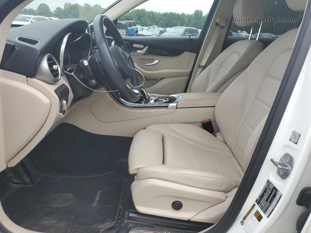 2019 Mercedes-benz Glc 300 4matic White vin: WDC0G4KB9KV165160