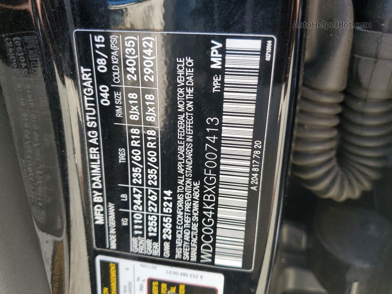 2016 Mercedes-benz Glc 300 4matic Black vin: WDC0G4KBXGF007413