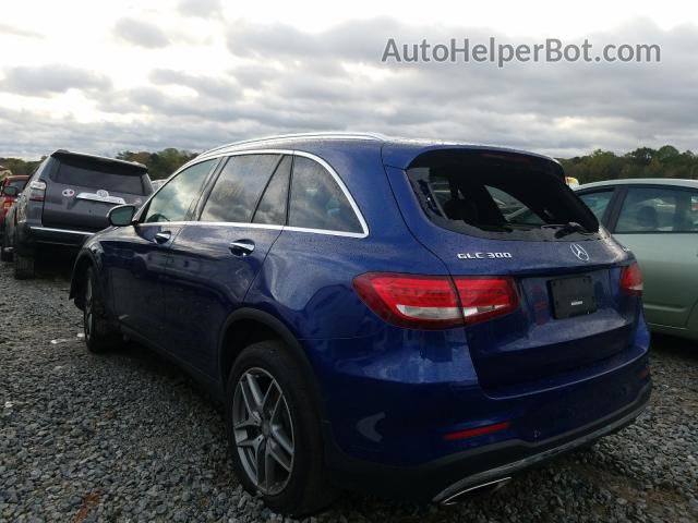 2017 Mercedes-benz Glc 300 4matic Blue vin: WDC0G4KBXHF153814