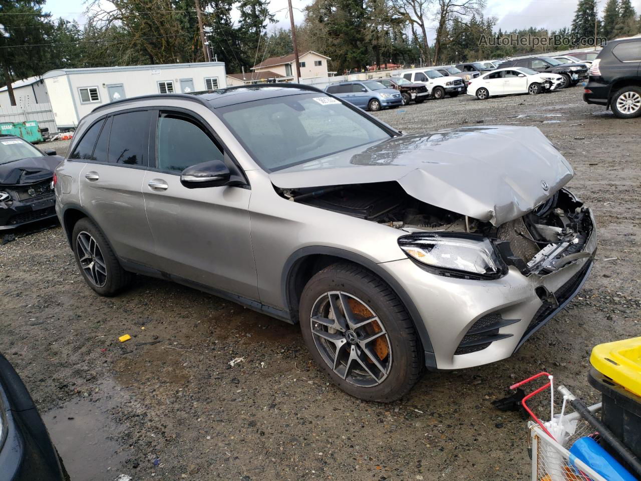 2019 Mercedes-benz Glc 300 4matic Silver vin: WDC0G4KBXKV174921