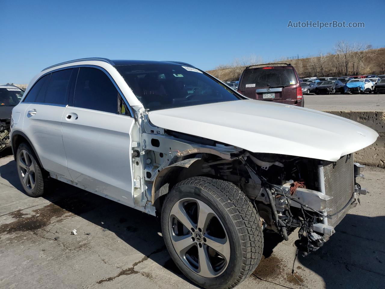 2019 Mercedes-benz Glc 300 4matic White vin: WDC0G4KBXKV197003