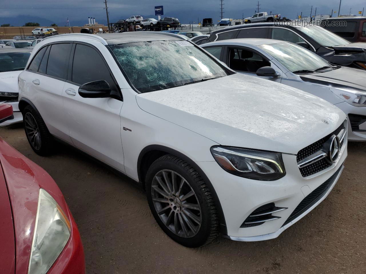 2019 Mercedes-benz Glc 43 4matic Amg Белый vin: WDC0G6EB2KF585134