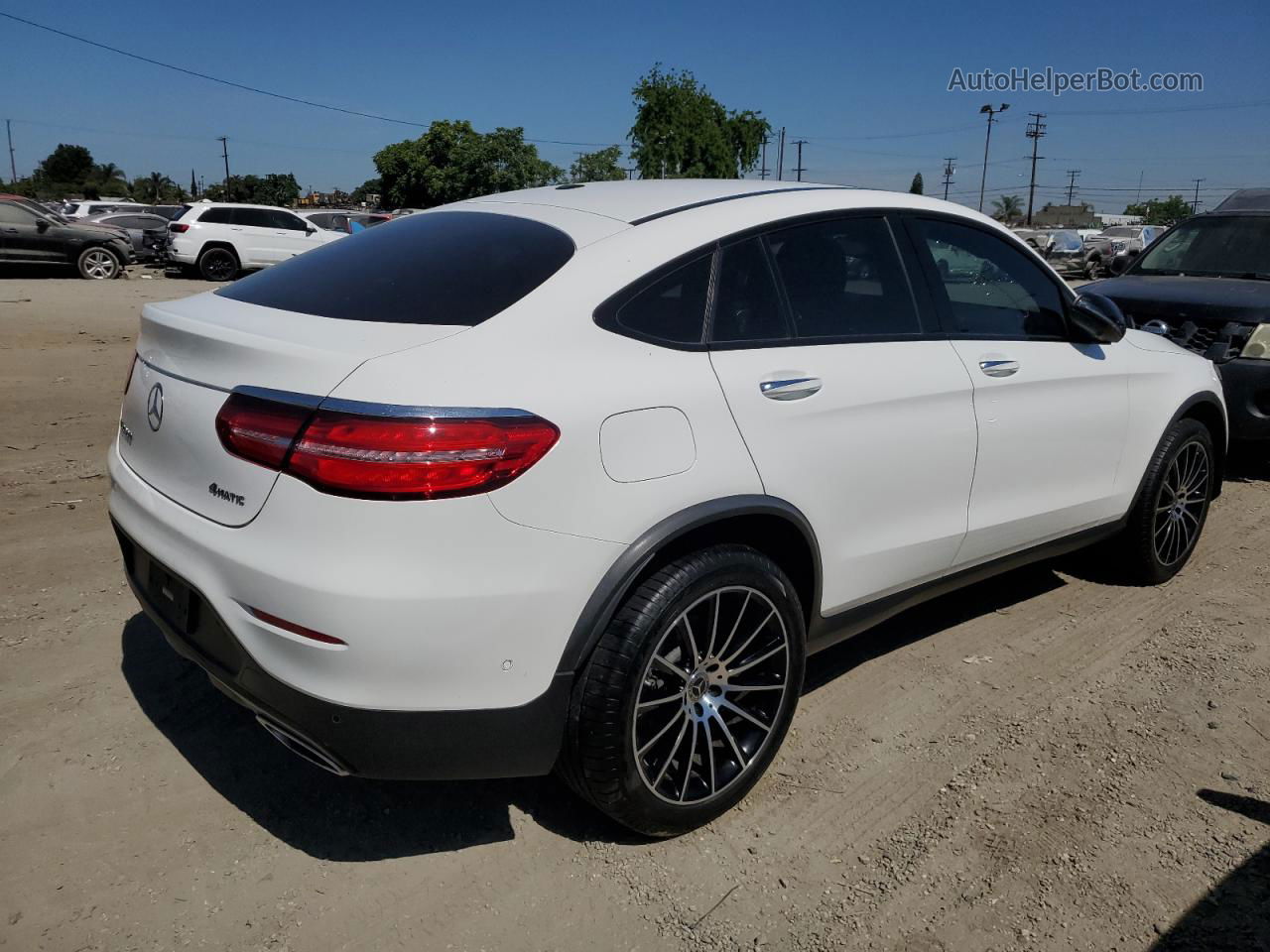 2019 Mercedes-benz Glc Coupe 300 4matic Белый vin: WDC0J4KB1KF641977