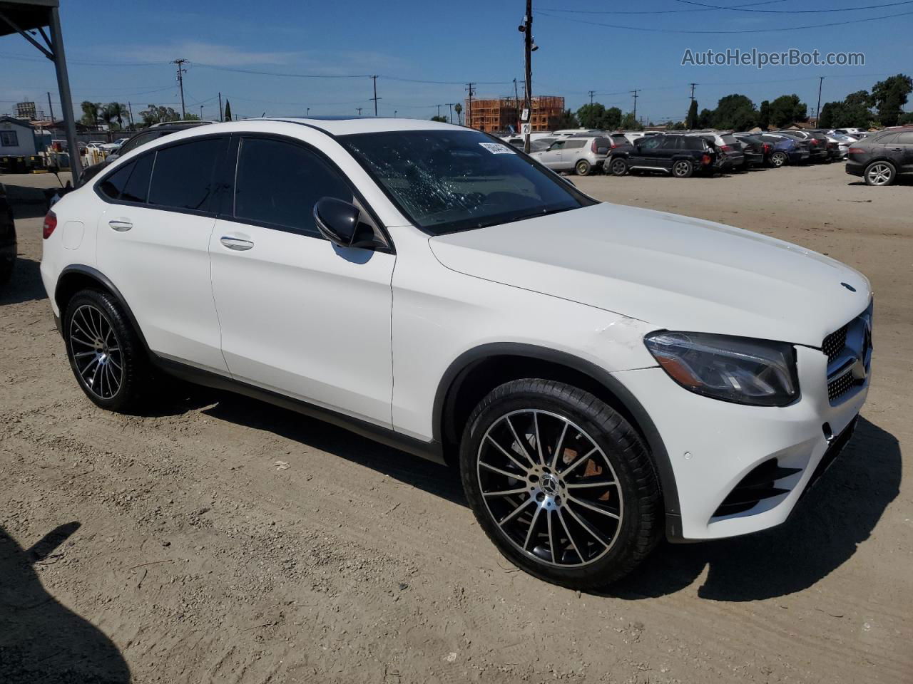 2019 Mercedes-benz Glc Coupe 300 4matic White vin: WDC0J4KB1KF641977