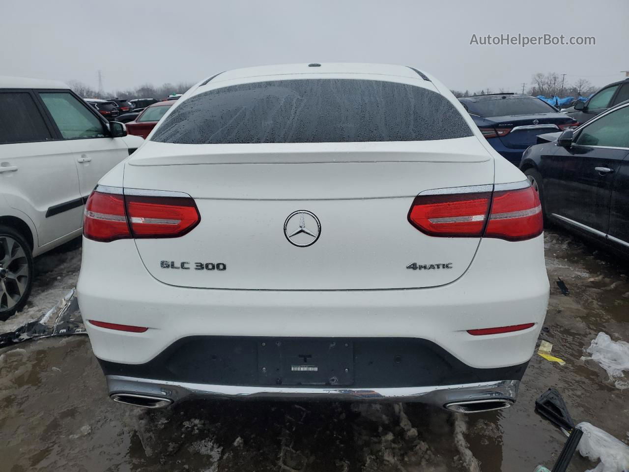 2019 Mercedes-benz Glc Coupe 300 4matic White vin: WDC0J4KB4KF580026