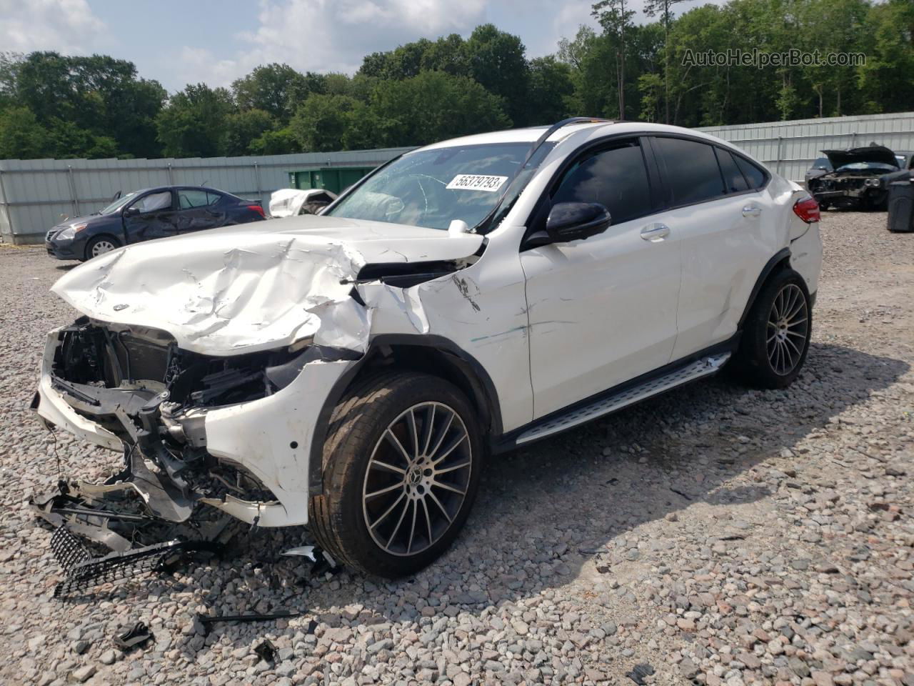 2019 Mercedes-benz Glc Coupe 300 4matic White vin: WDC0J4KB7KF668262