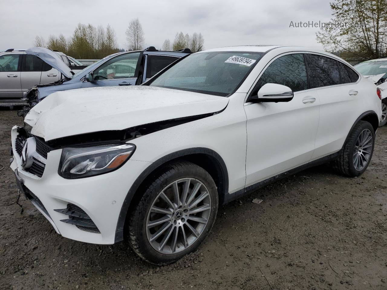 2019 Mercedes-benz Glc Coupe 300 4matic White vin: WDC0J4KB8KF566307