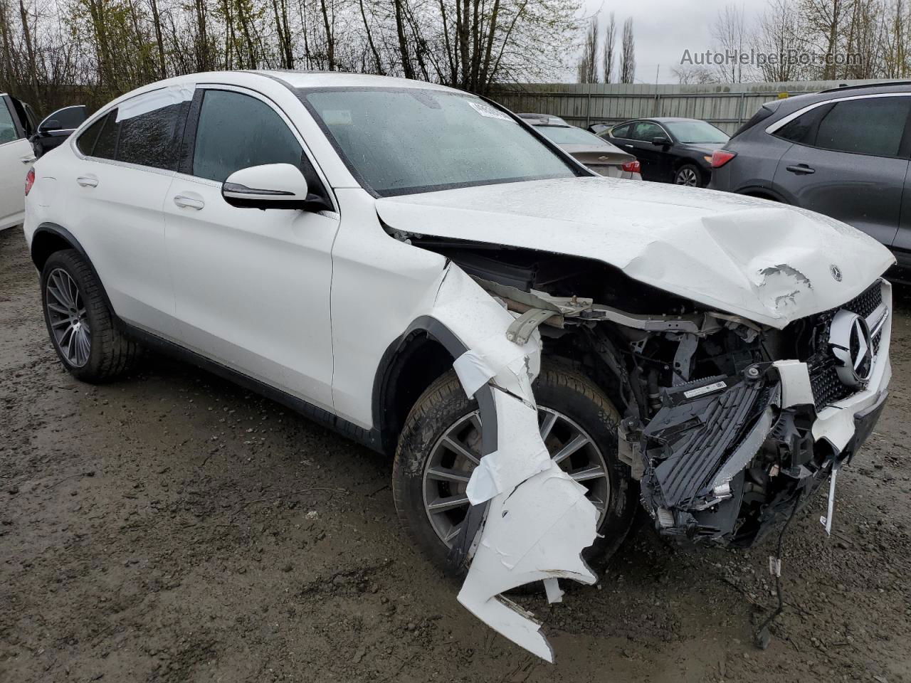 2019 Mercedes-benz Glc Coupe 300 4matic White vin: WDC0J4KB8KF566307