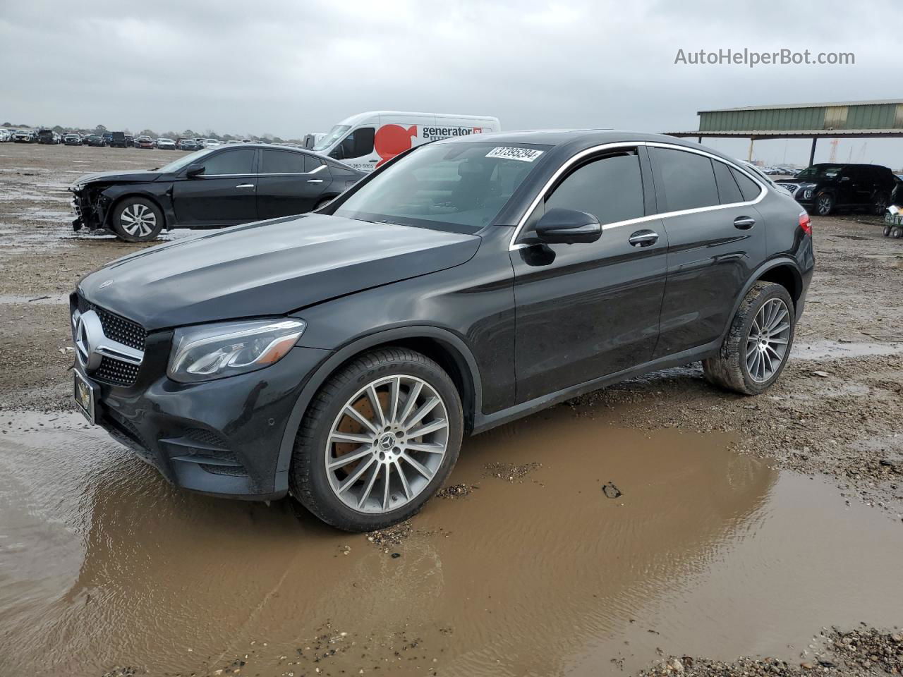 2019 Mercedes-benz Glc Coupe 300 4matic Черный vin: WDC0J4KB9KF666271