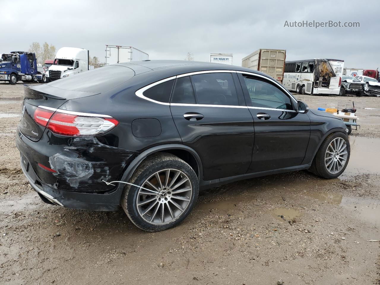 2019 Mercedes-benz Glc Coupe 300 4matic Черный vin: WDC0J4KB9KF666271