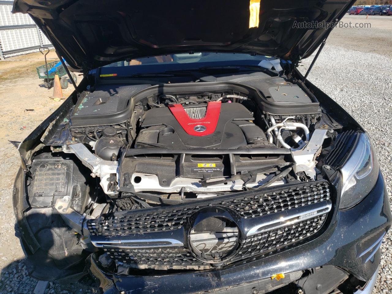 2019 Mercedes-benz Glc Coupe 43 4matic Amg Черный vin: WDC0J6EBXKF485901