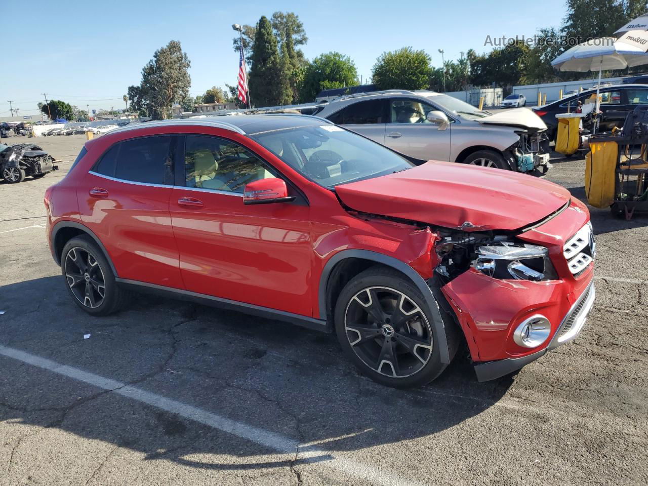 2019 Mercedes-benz Gla 250 Red vin: WDCTG4EB2KU017589