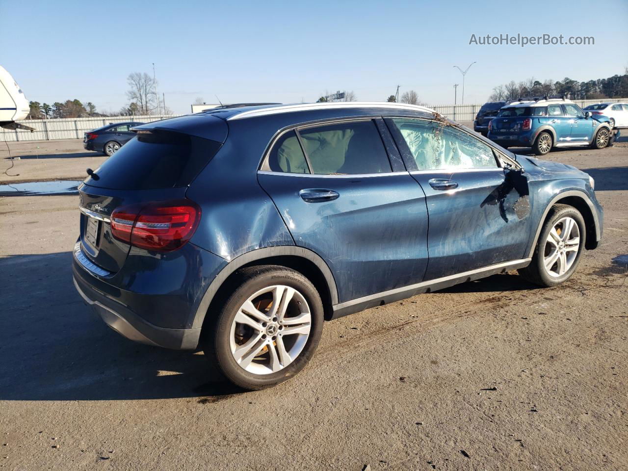 2019 Mercedes-benz Gla 250 4matic Синий vin: WDCTG4GB8KJ631982