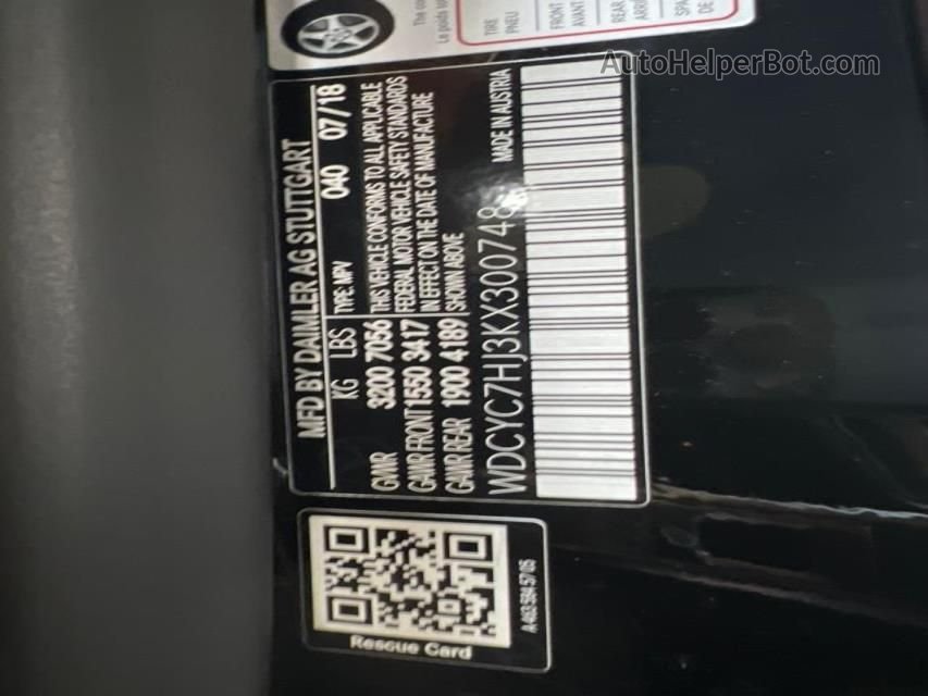 2019 Mercedes-benz G 63 Amg Black vin: WDCYC7HJ3KX30074