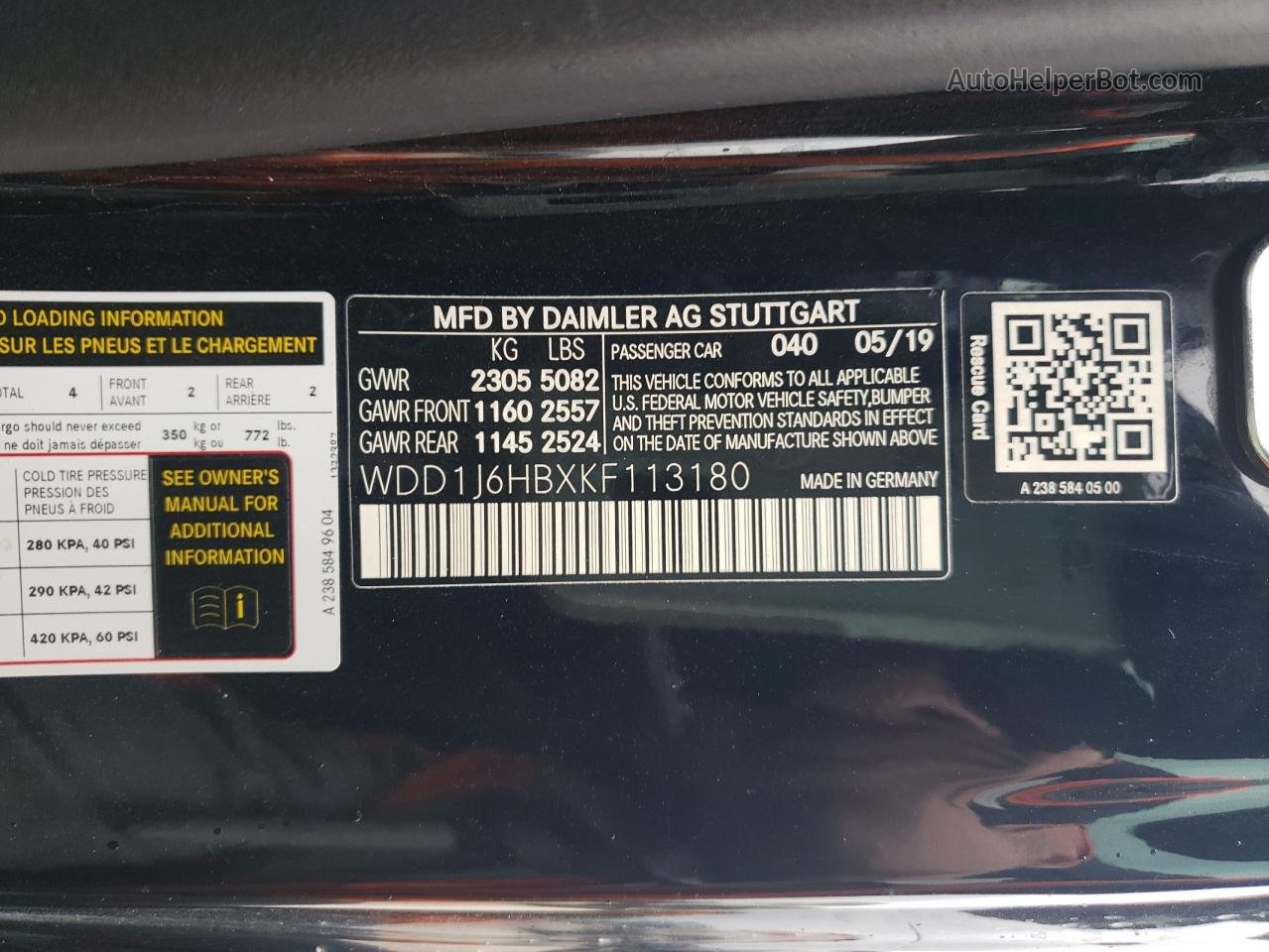 2019 Mercedes-benz E 450 Black vin: WDD1J6HBXKF113180