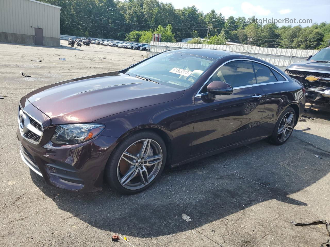 2019 Mercedes-benz E 450 4matic Бордовый vin: WDD1J6JB1KF094531