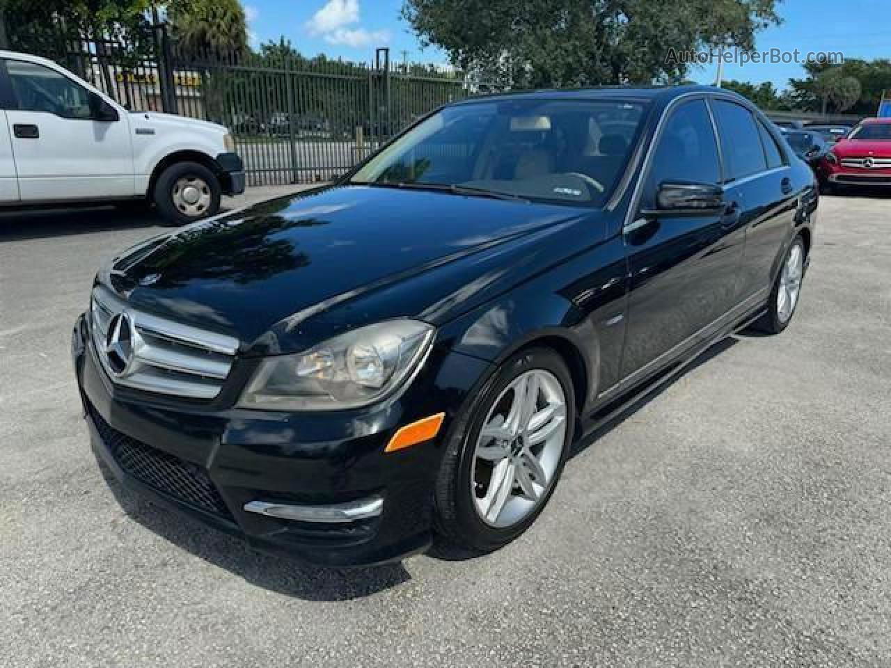 2012 Mercedes-benz C 250 Black vin: WDDGF4HB0CA644127