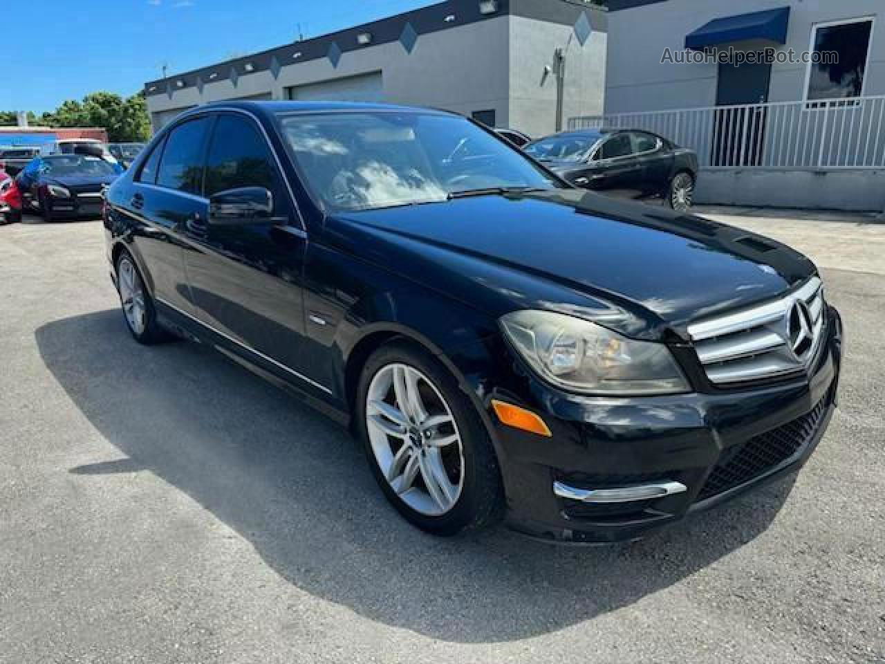 2012 Mercedes-benz C 250 Black vin: WDDGF4HB0CA644127