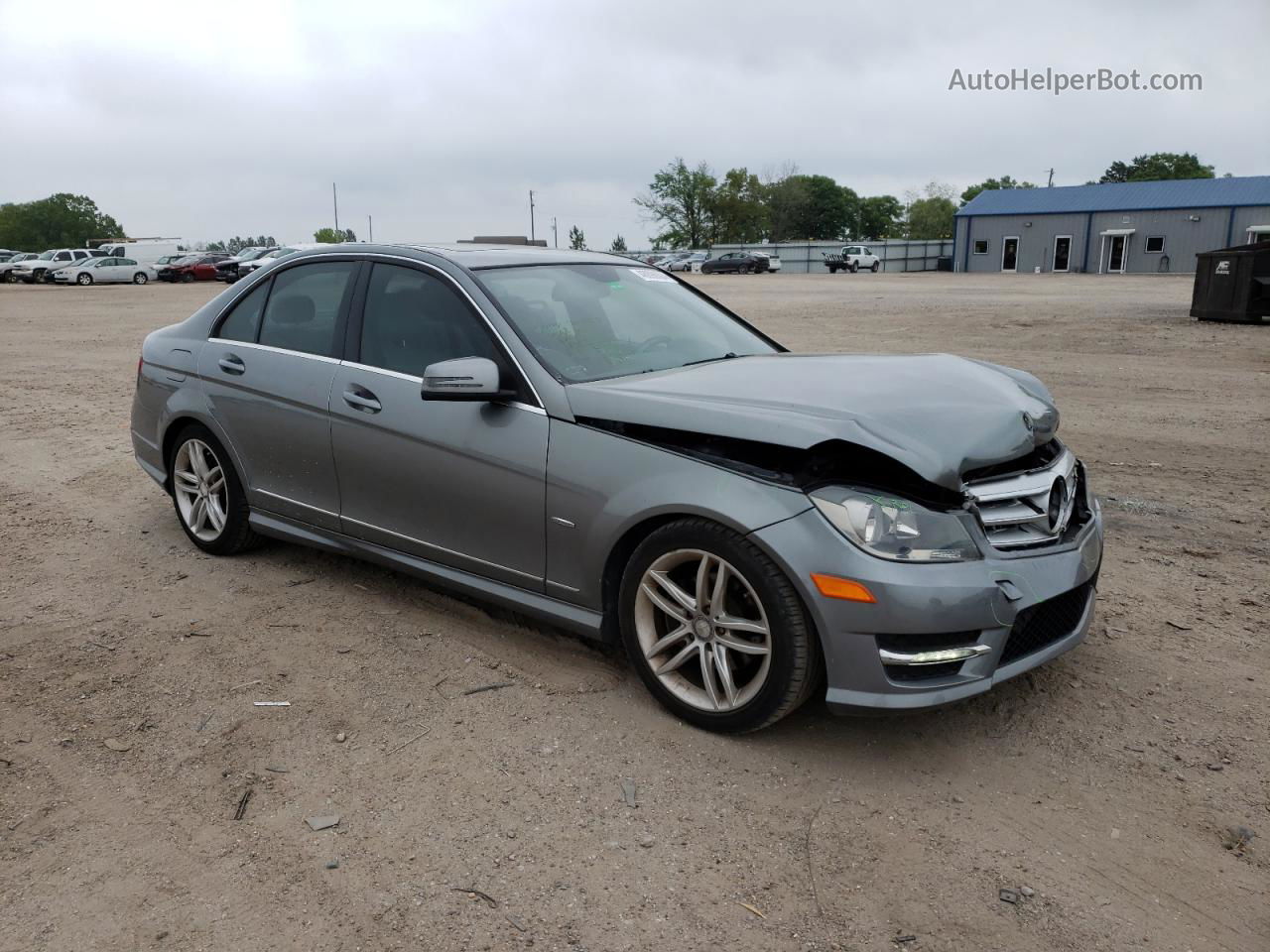 2012 Mercedes-benz C 250 Gray vin: WDDGF4HB0CR202370