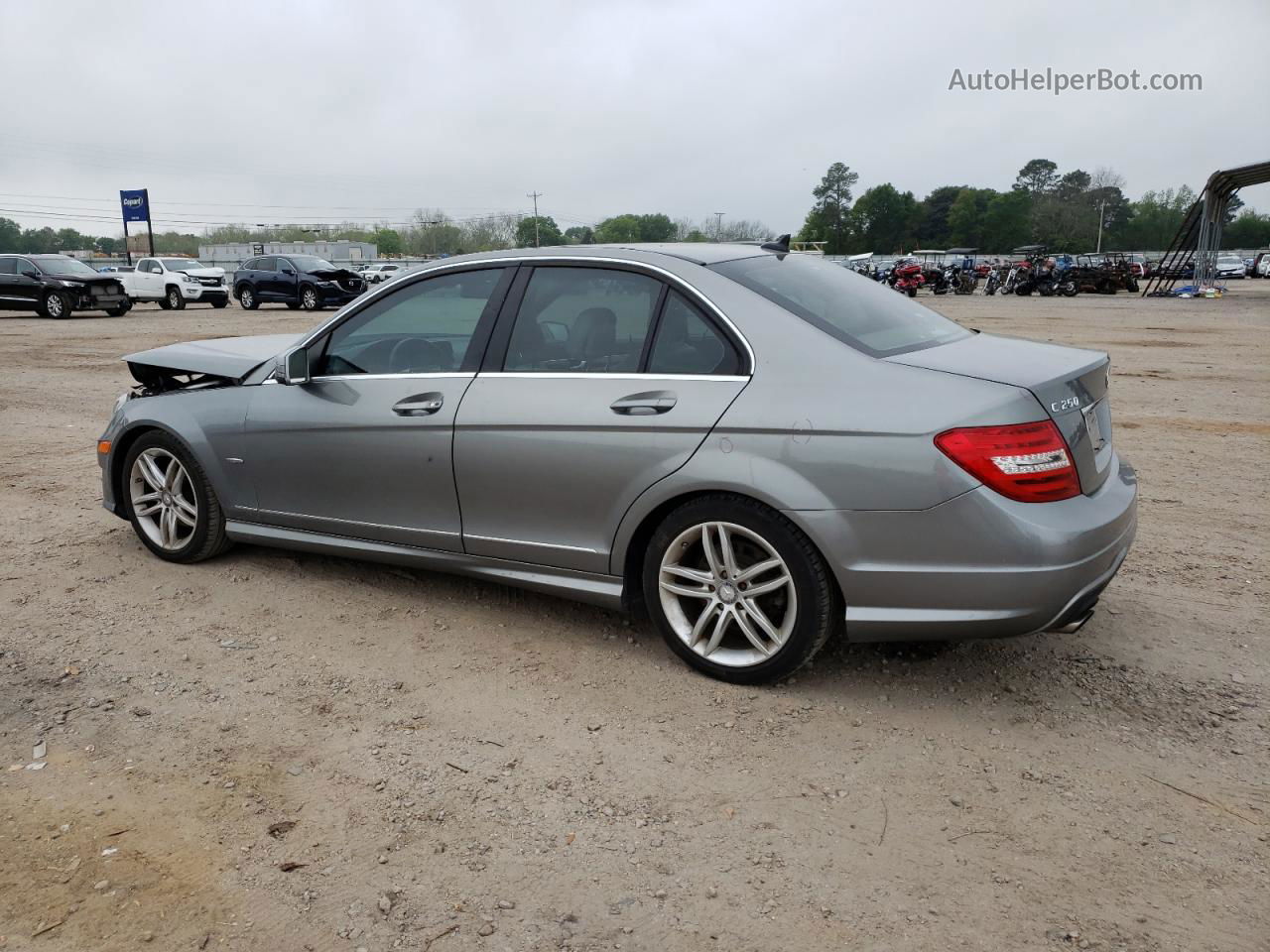 2012 Mercedes-benz C 250 Gray vin: WDDGF4HB0CR202370