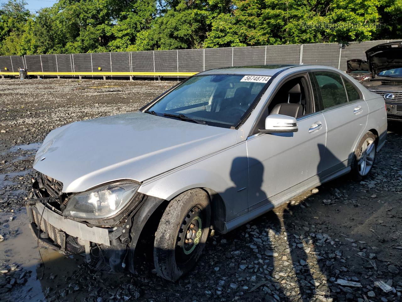 2012 Mercedes-benz C 250 Silver vin: WDDGF4HB0CR203311