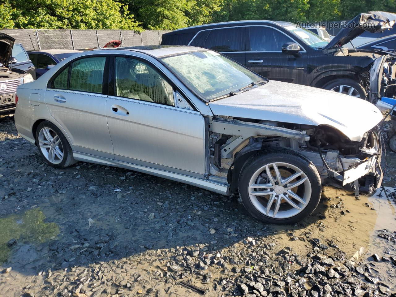 2012 Mercedes-benz C 250 Silver vin: WDDGF4HB0CR203311