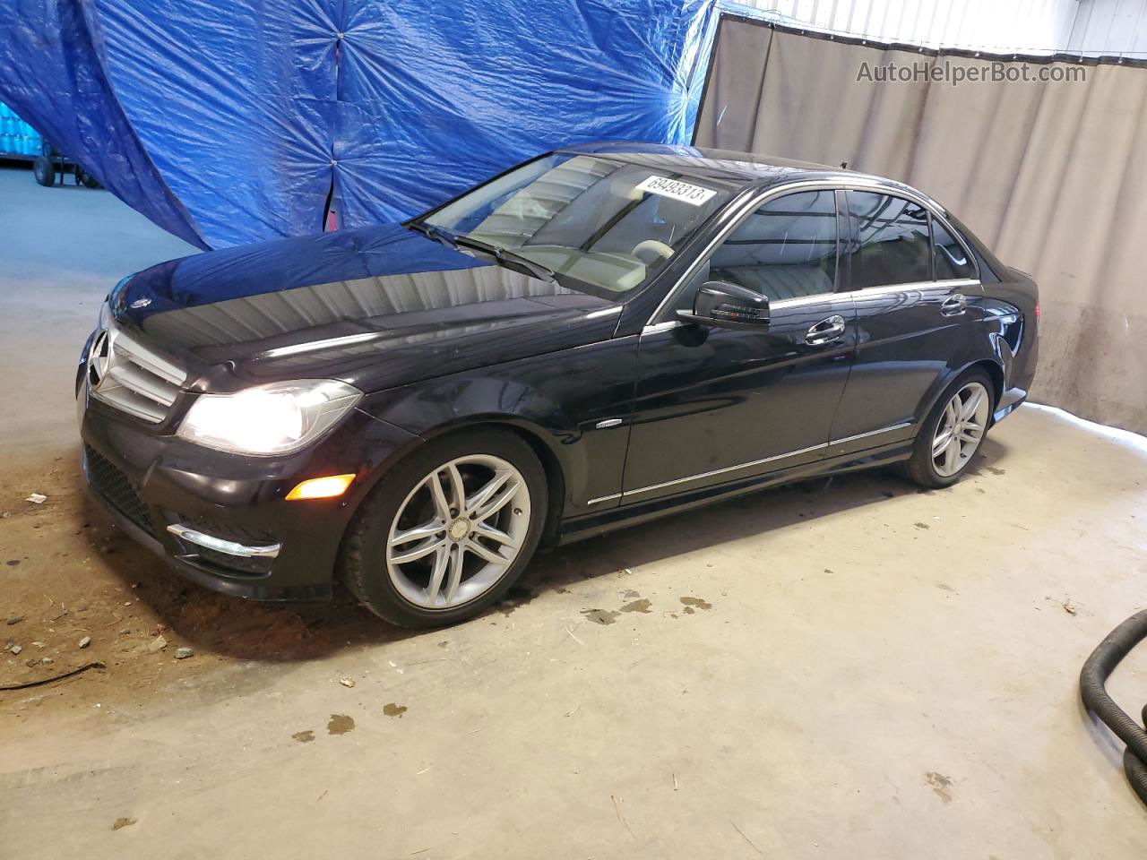 2012 Mercedes-benz C 250 Black vin: WDDGF4HB0CR212669