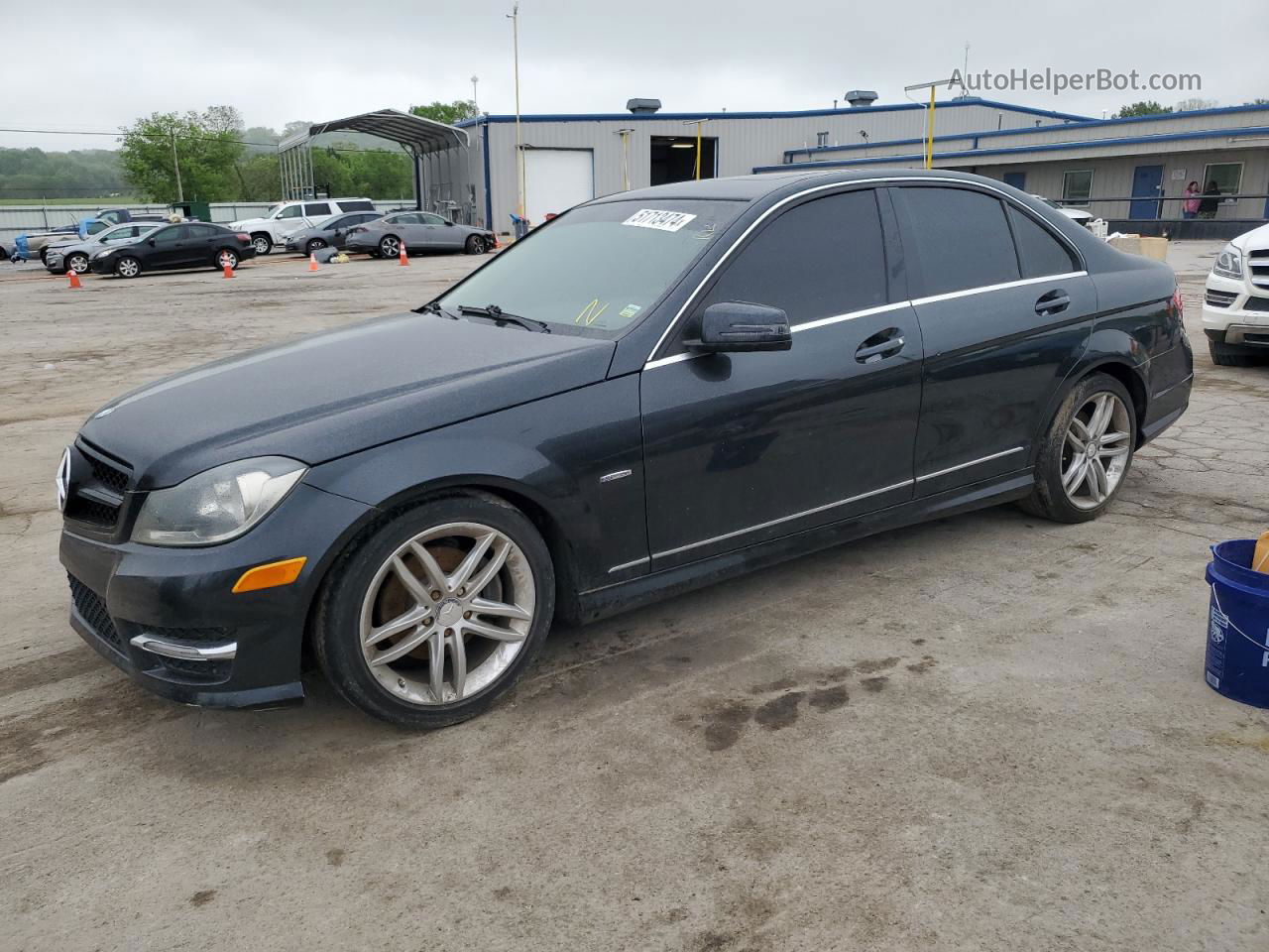 2012 Mercedes-benz C 250 Black vin: WDDGF4HB0CR217256