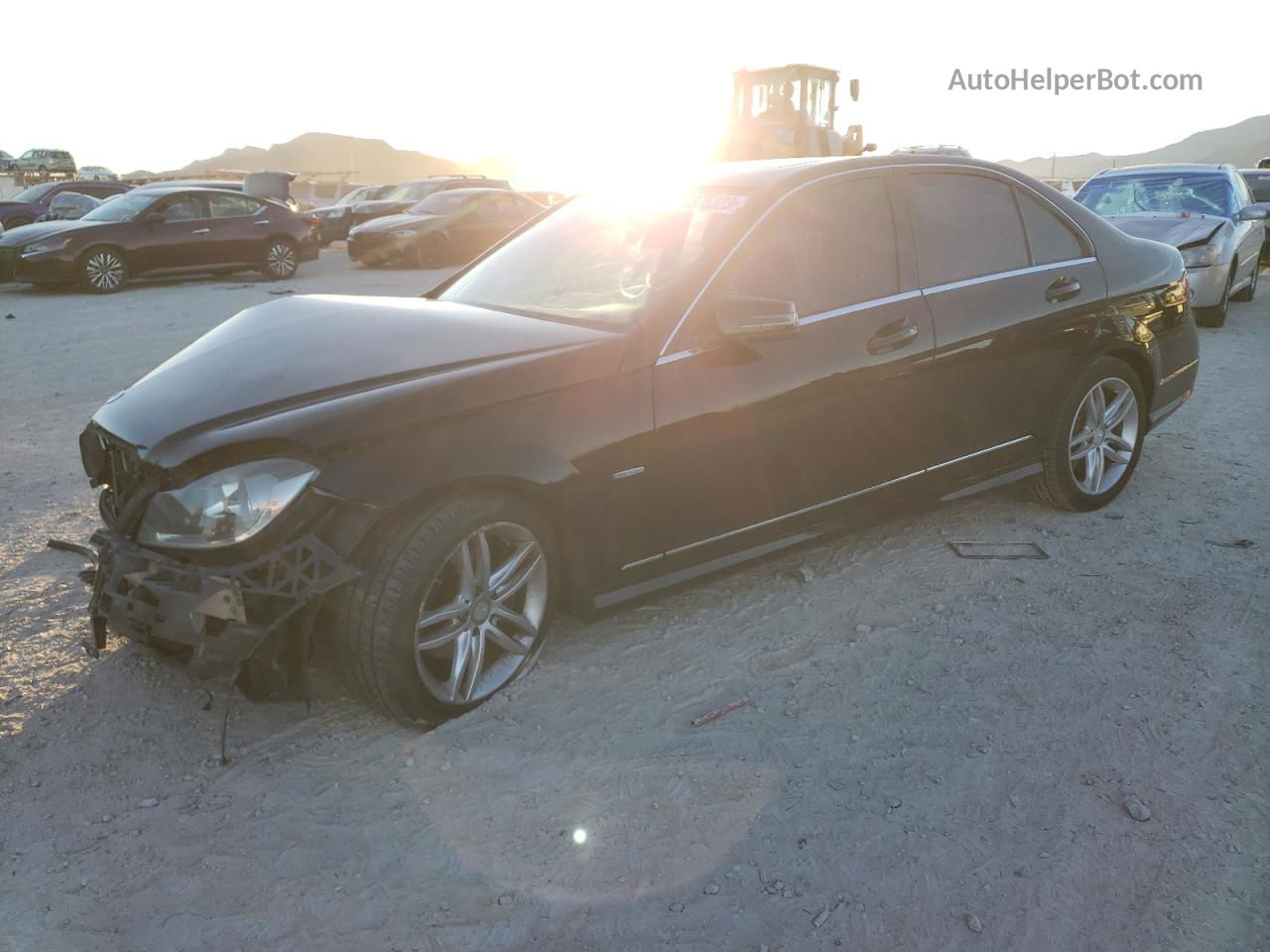 2012 Mercedes-benz C 250 Black vin: WDDGF4HB0CR232470