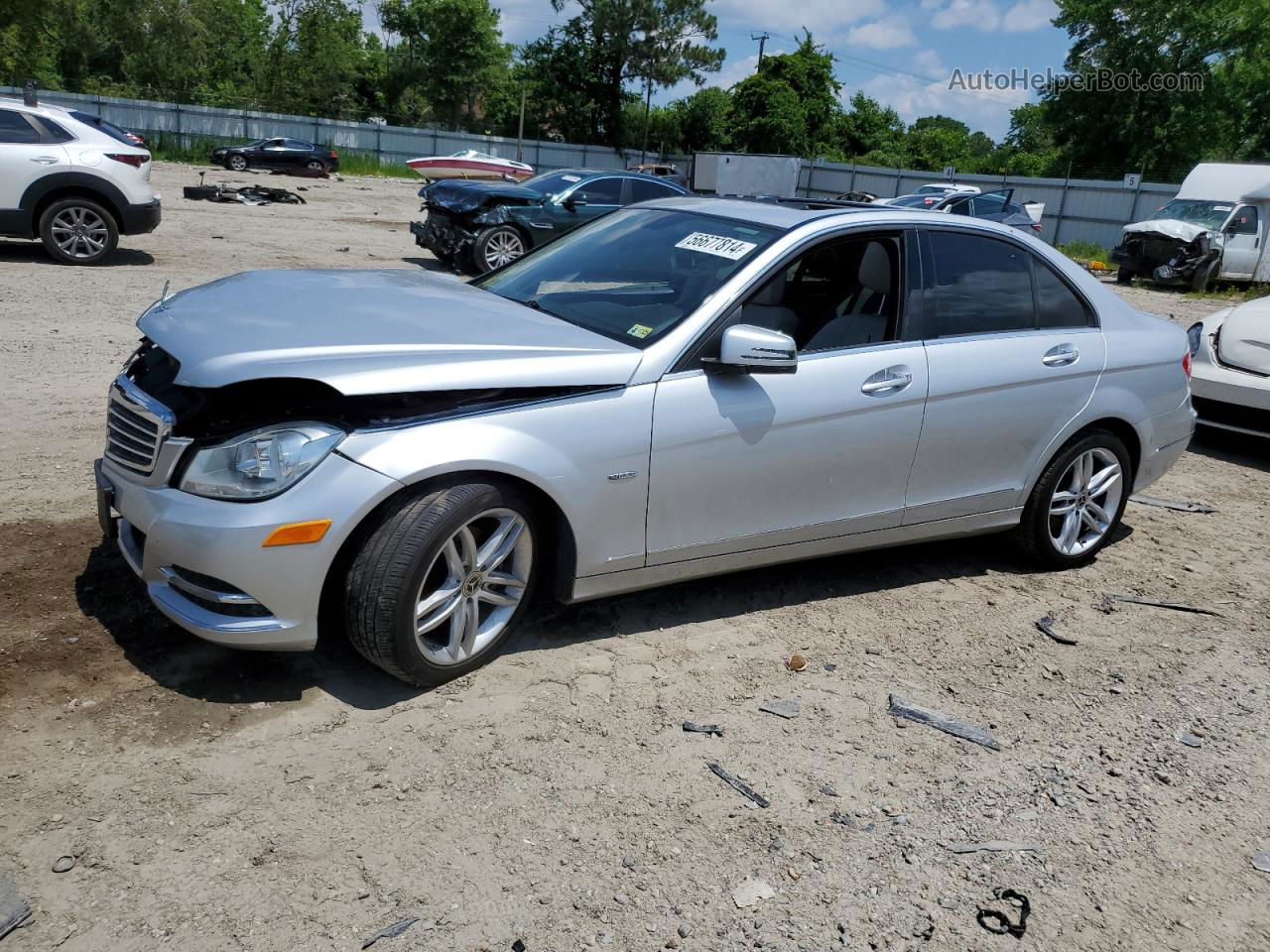 2012 Mercedes-benz C 250 Серебряный vin: WDDGF4HB0CR239564