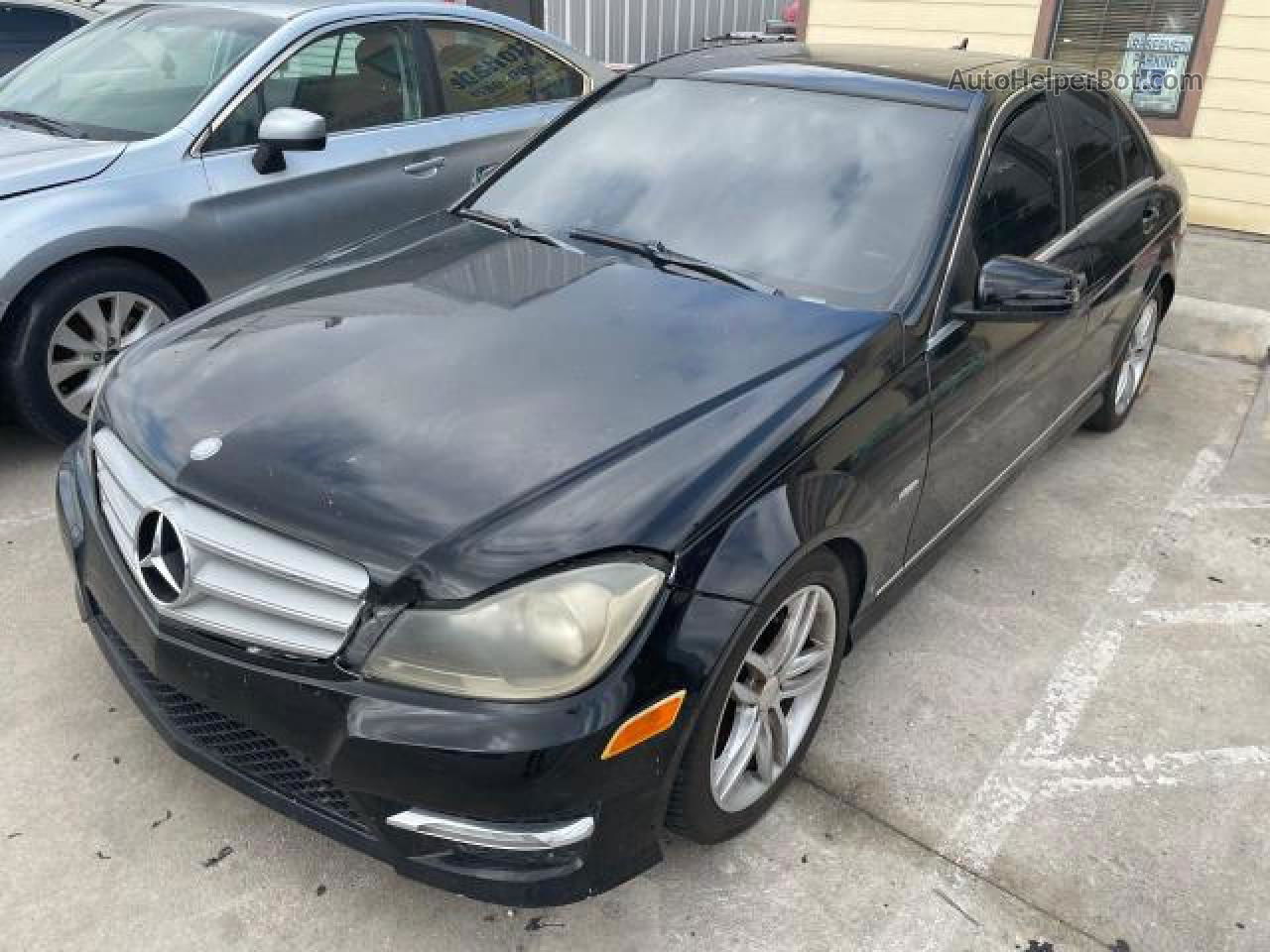 2012 Mercedes-benz C 250 Black vin: WDDGF4HB1CA618250