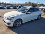 2012 Mercedes-benz C 250 White vin: WDDGF4HB1CA670543