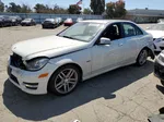 2012 Mercedes-benz C 250 White vin: WDDGF4HB1CA726626