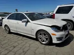 2012 Mercedes-benz C 250 White vin: WDDGF4HB1CA726626