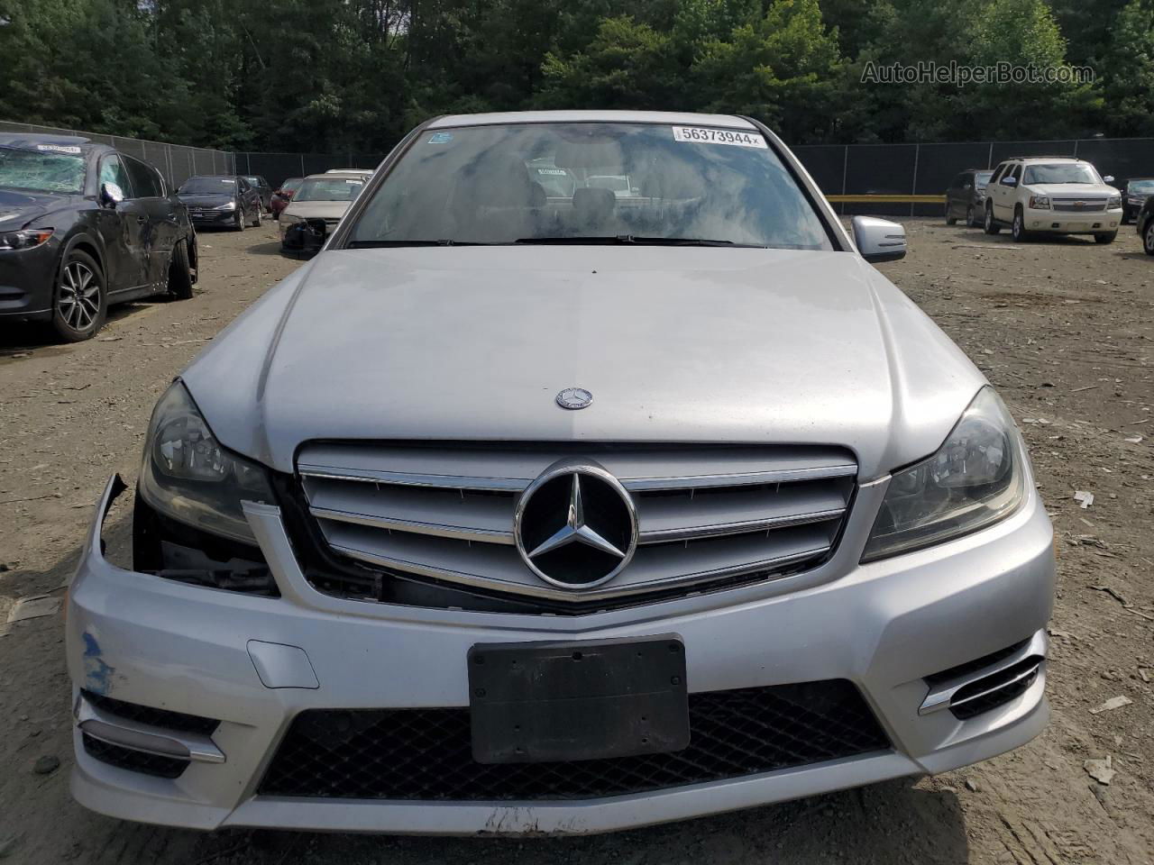 2012 Mercedes-benz C 250 Silver vin: WDDGF4HB1CR200062