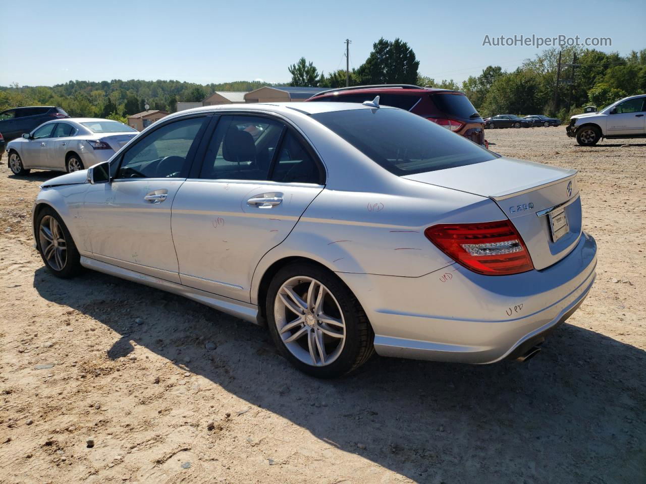 2012 Mercedes-benz C 250 Silver vin: WDDGF4HB1CR218402